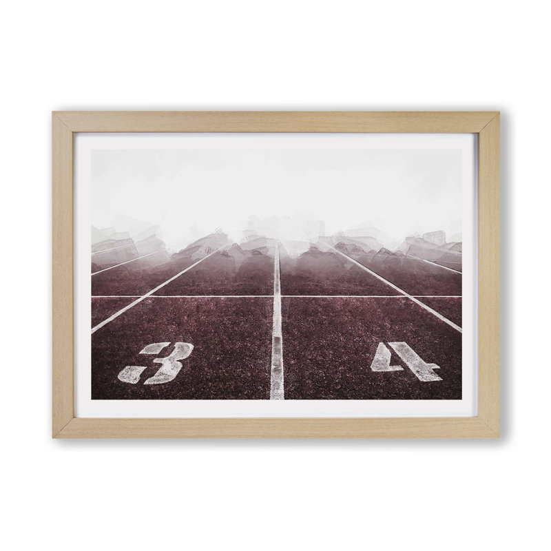 The Running Track - Framed Print, 33cm H x 45cm W x 2cm D, Oak