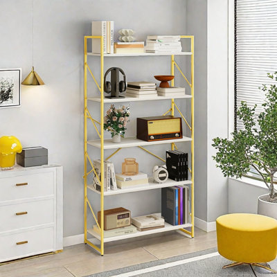 Lima 62.2"H x 31.5"W Wood Etagere Bookcase
