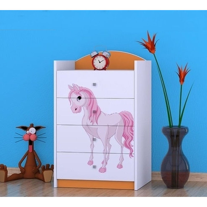 Noles 4 Drawer Chest, Orange