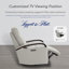 Fauteuil inclinable pivotant en cuir 31,5 po-1577146355