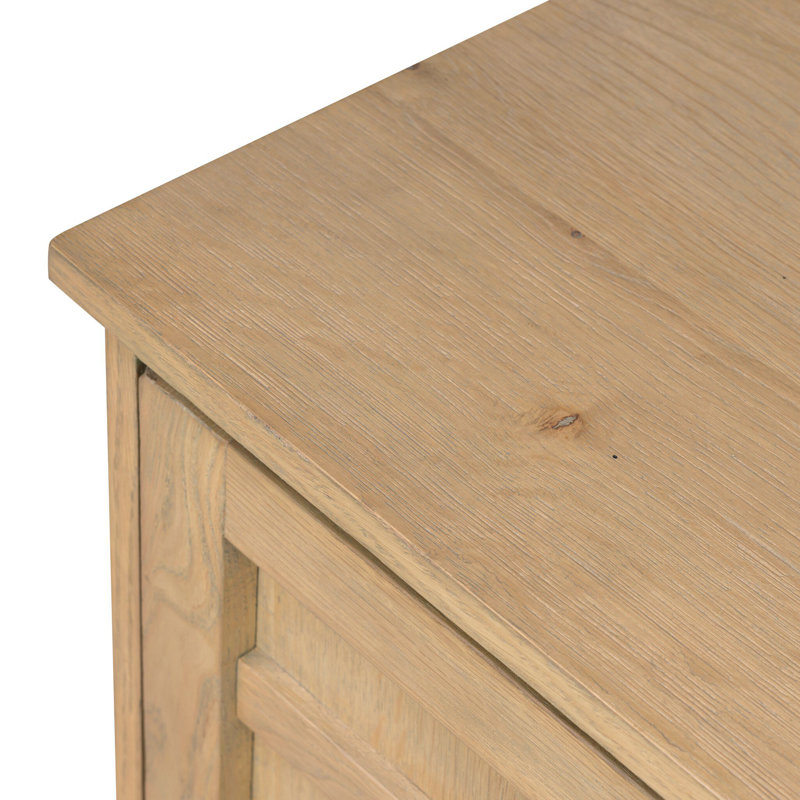Alessio Left Nightstand-Aged Natural Oak, Natural Oak, Left