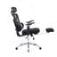 Fauteuil de bureau ergonomique avec support lombaire à massage, appui-tête 4D et accoudoirs 5D, dossier réglable haut et profondeur d'assise (noir)