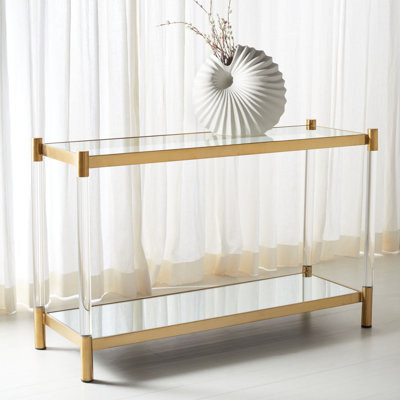 48'' Glass Top Console Table