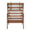 Chaise longue Mid-Century moderne avec structure en bois massif et revêtement beige. Des sièges confortables pour se détendre dans n'importe quelle pièce. Facile à nettoyer. 25,81 de profondeur, 35,91 de largeur, 37,8 lb de structure de fauteuil, dossier haut,-663039623
