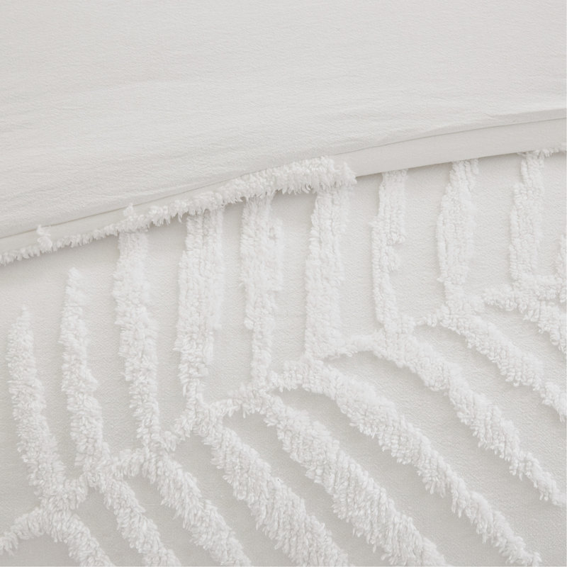 3 pièces de literie en chenille avec imprimé pour chambre à coucher côtière, housse de couette en coton double / grand A Cozy Home,