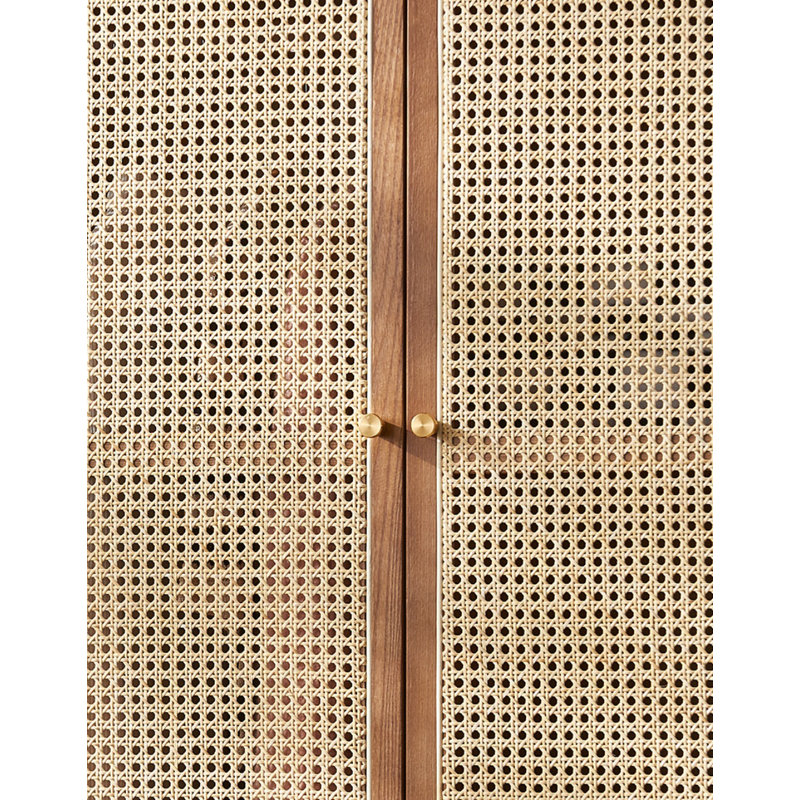 Garde-robe simple en rotin, Noyer