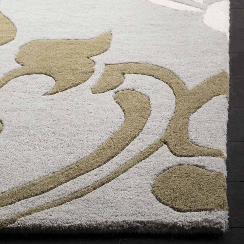 Avayah Soho Hand Tufted Wool And Viscose Floral Rug, Runner 2'6" x 8'