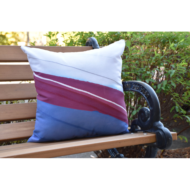 Housse et insert de coussin carré d'extérieur Nantucket, Bleu royal, 20 po x 20 po