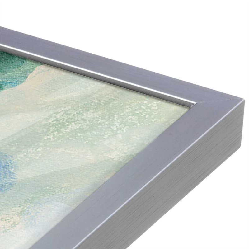«Blue Garden» par Silvia Vassileva, reproduction d'art, Argent argent, H 8 po x l 12 po