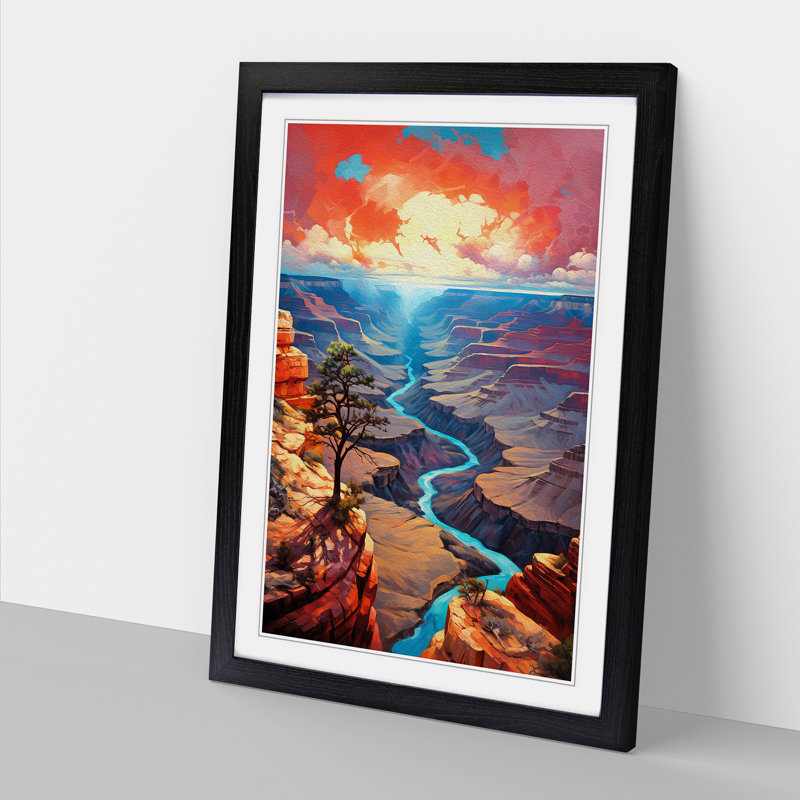 Grand Canyon Tachisme No.2 - Framed Print