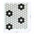Thassos White & Black Marble 1" Hexagon Polished Mosaic Tile