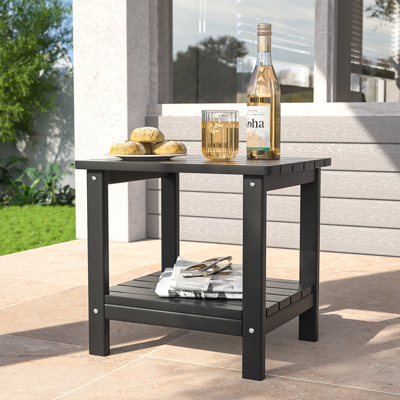 Premium HDPE Outdoor Storage Table – All-Weather Durability & Perfect for Any Patio, Black