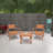 3 Piece PP Seating Group, 2 Chairs With Table, Indoor/Outdoor Multi-Purpose Furniture-1343577952