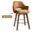 Aylsworth 26.5" Swivel  360-degree Faux Leather Upholstered Counter Stool With Footrest-1017228617