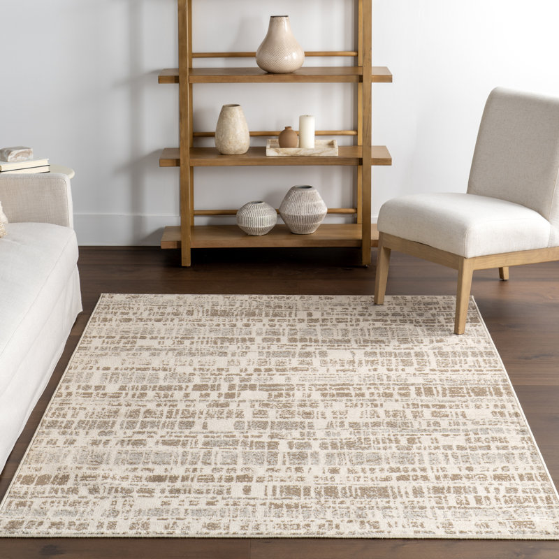Tylier Modern Abstract Area Rug, Rectangle 5' x 8'