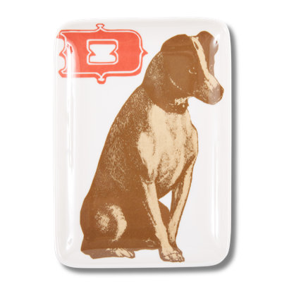 ALPHABET Valet Tray Dog