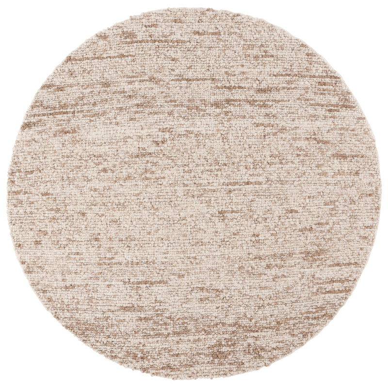 Tapis Natura 257 en ivoire / beige, Rond 6 pi