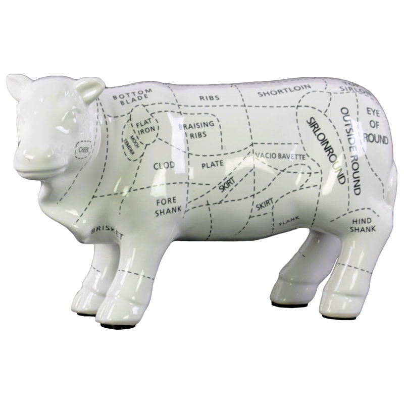 Figurine à tableau coupé beef Lyell, Blanc