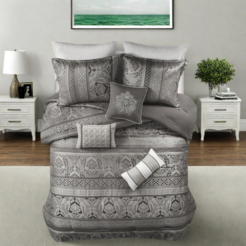 Luxurious Jacquard Bedding Sets, Polyester, Elegant Design, Home Décor