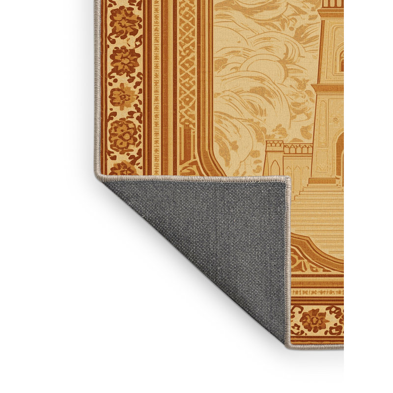 Tapis oriental doux et moelleux de style oriental classique brun et beige Eilerman, 4 x 6