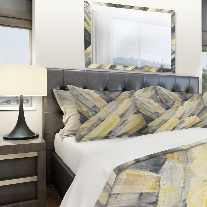 Geometric Beige Glacier - Modern Farmhouse Duvet Cover Set - Microfiber Polyester, Full/Queen Duvet Cover + 2 Shams