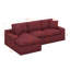 Canapé modulaire en forme de L à combinaison libre, canapé rembourré de 107,9 po avec coussin double et poches latérales, fauteuils à compression complète-968063670