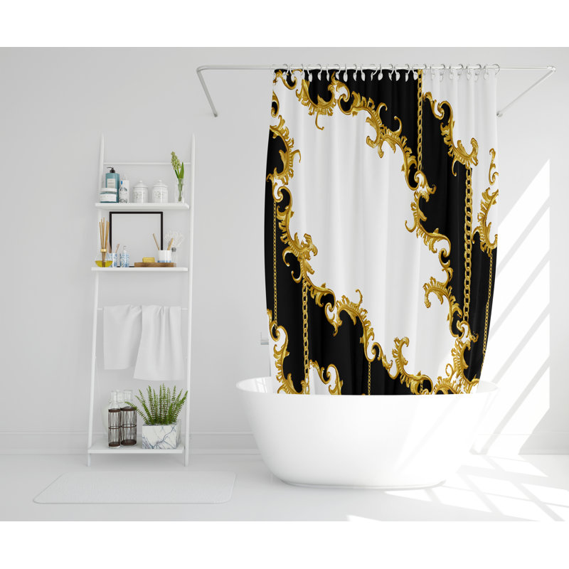 Hulda Polyester Shower Curtain Set, 168cm H x 168cm W