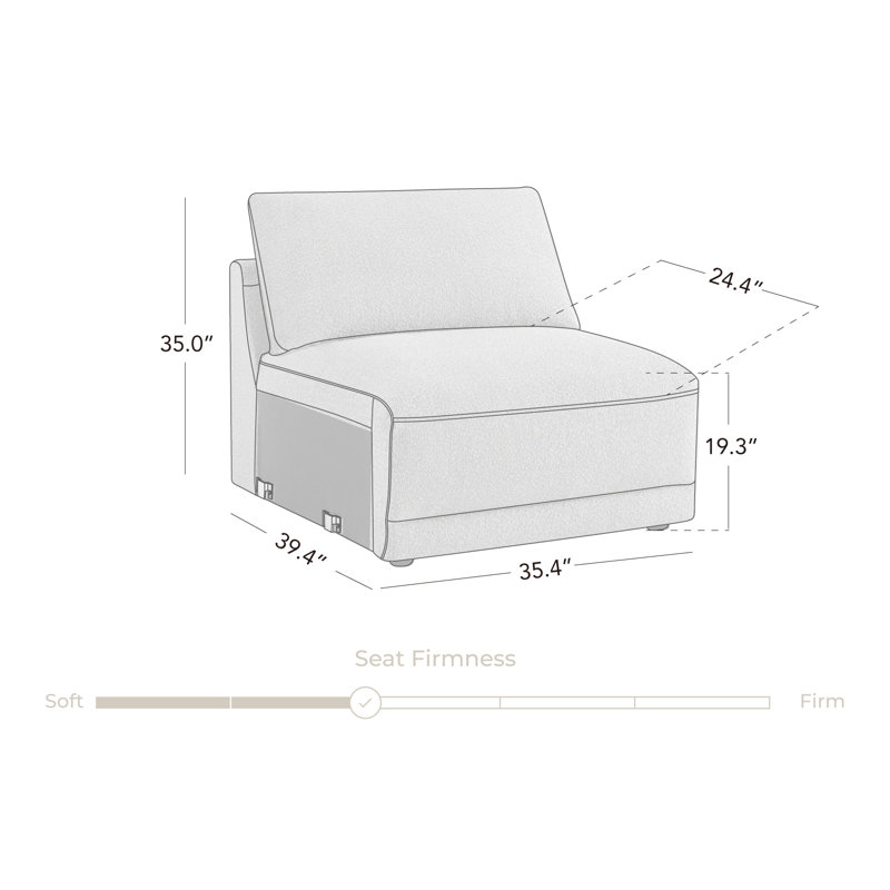 Fauteuil d'appoint rembourré Deandre Boucle, 100 % polyester vert