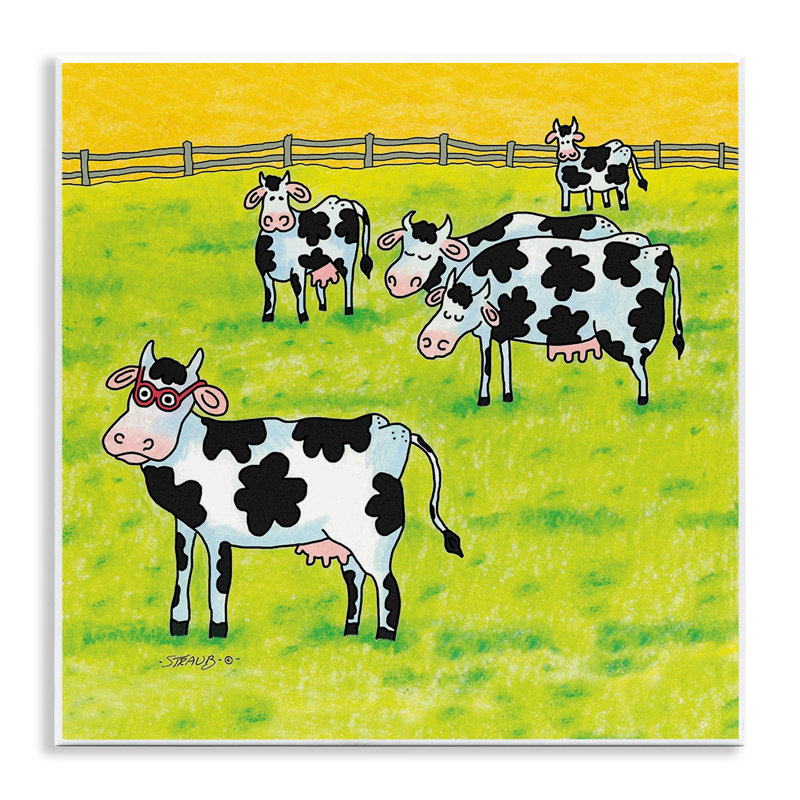 Drôle de vache avec plaque murale, par Roger Straub