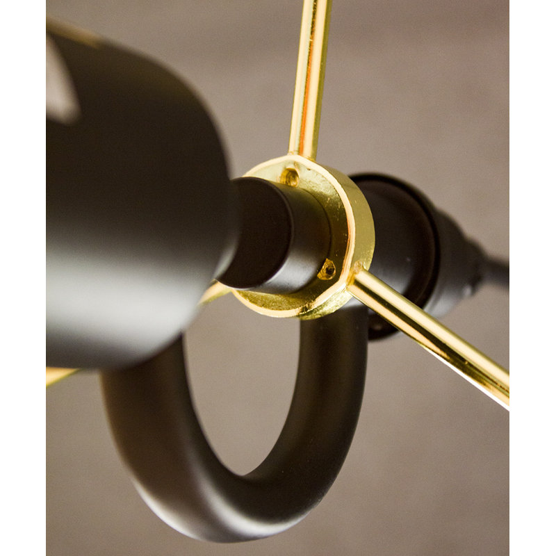 Luminaire suspendu tambour 1 lumière Hinatea, Noir
