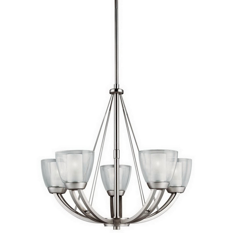 Lustre classique/traditionnel ombré 5 lumières Bedard