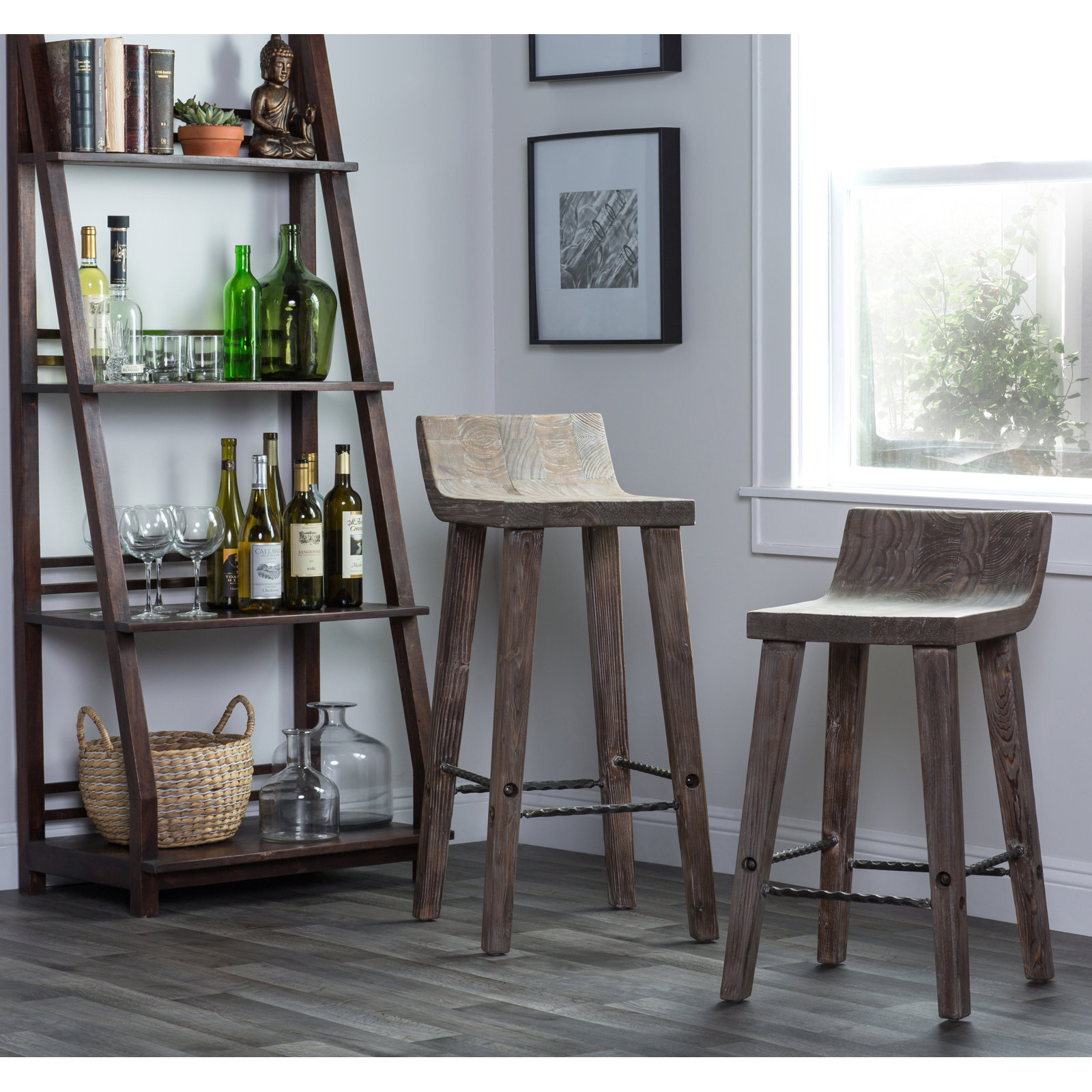 Carlson Bar and Counter Stool, Counter Stool (24" Seat Height), Rustic Brown