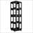 4-Tier All-Steel Rotating Bookshelf With 360° Wheels-1009076490