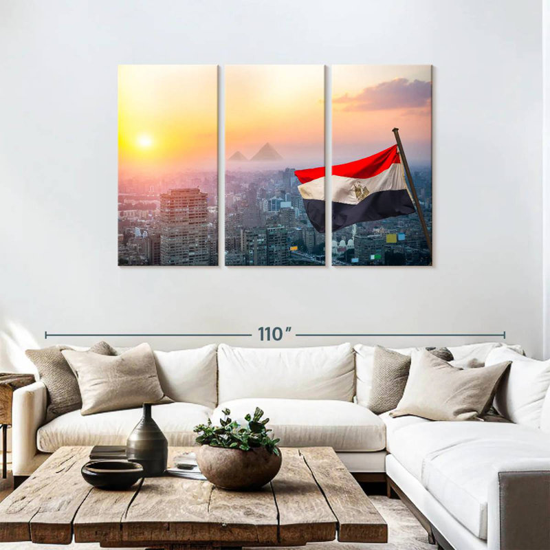 Borges Urban Egypt Flag, 48" H x 74" W