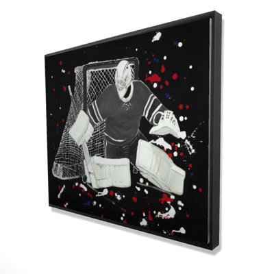 Goalkeeper Hockey Goal Print On Canvas