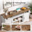 Meuble télé Farmhouse pour téléviseur de 85 po ou moins avec armoires de rangement, tablettes réglables et prises de courant intégrées, centre de divertissement pour le salon-2009605832