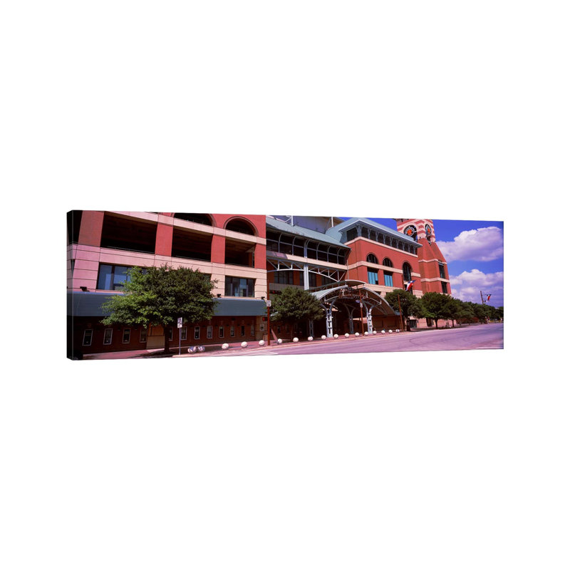 Facade of a Baseball Stadium, Minute Maid Park, Houston, Texas, USA 1 Piece Wrapped Canvas Panoramic Wall Art