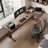 Light walnut L-Shaped Solid Wood desks-107510416-107510421