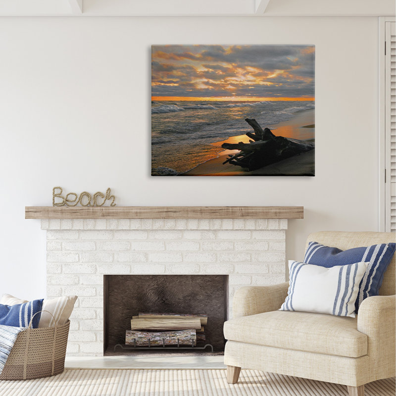 «Driftwood at Sunset» par Steve Toole, H 36 po x l 48 po x P 1,5 po