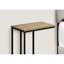 Table à collation contemporaine pour chambre à coucher - stratifié taupe, bureau en métal noir, métal brun, conception pratique
