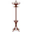 Portemanteau autoportant, portemanteau en bois avec 12 crochets et porte-parapluies, portemanteau d'entrée, organisateur de porte-chapeaux, portemanteau pour manteaux, chapeaux, foulards, assemblage facile (brun rougeâtre)