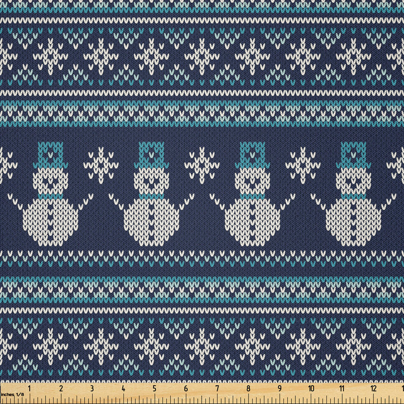 Alagic Snowman Chevron Multi-Purpose Fabric