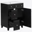Armoire de meuble-lavabo 24 po avec lavabo en céramique, 2 tiroirs, 1 porte-125539416