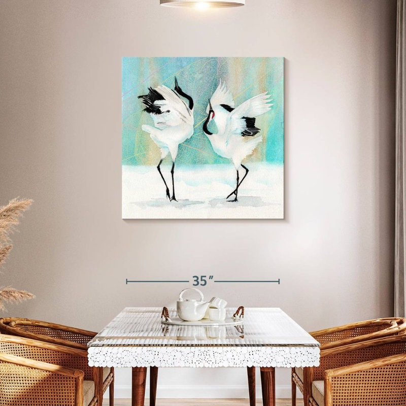 Brampt Dancing Japanese Cranes, 36" H x 36" W