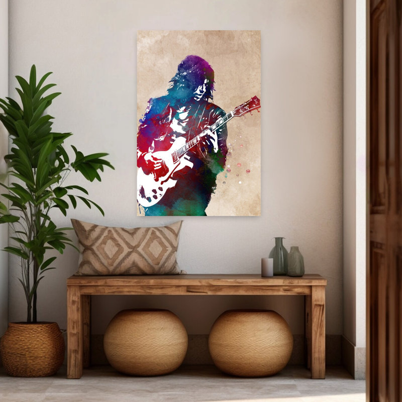 «Vibrant Rock», reproduction d'art contemporain abstrait, H 48 po x l 32 po