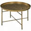 Table basse ronde martelée 24 po - doré rétro