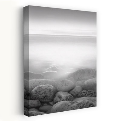 Dashiell Contemporary Art Minimalist Peaceful Serene Coastal Wall Art - Wrapped Canvas Print