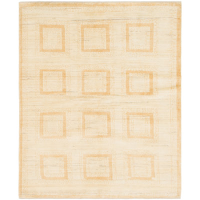 Didcot One-of-a-Kind 5'2" X 6'3" New Age Wool Area Rug in Cream