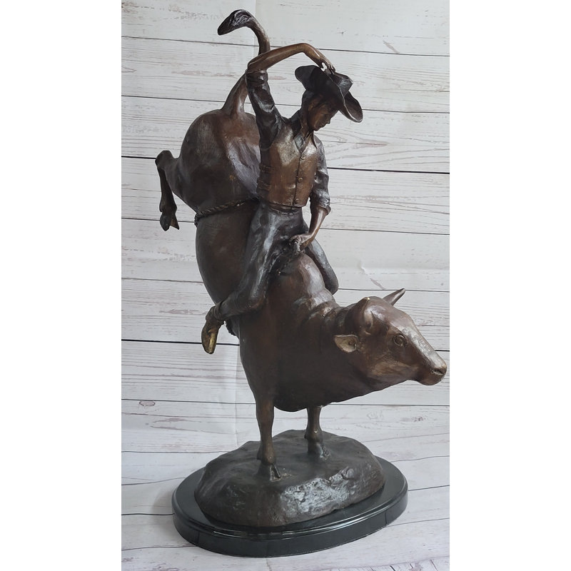 Sculpture Rodeo signée Thomas West Cowboy