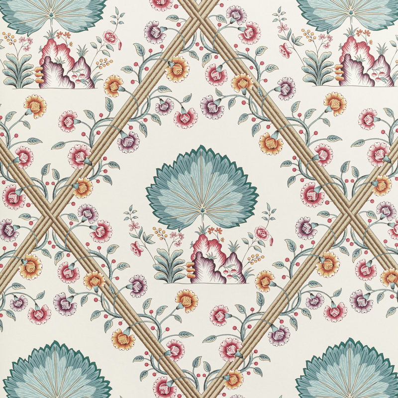 Louverne Loire 33' L x 32" W Wallpaper Roll, Jewel